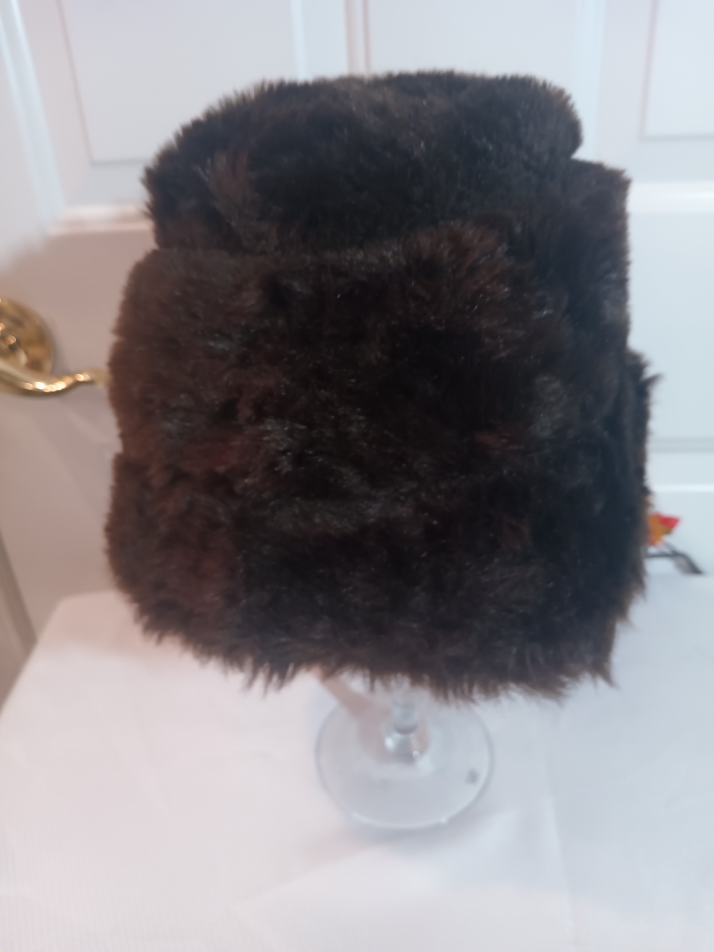Luxurious Brown Faux Fur Cossack Style Vintage Hat